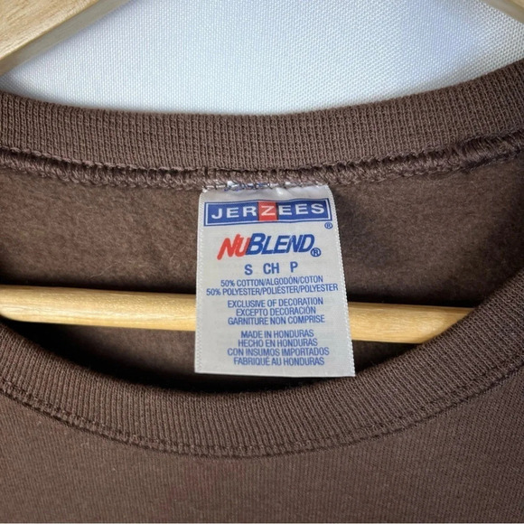 Boutique Brown Hello Louis Graphic Crewneck Sweatshirt S - Picture 4 of 4